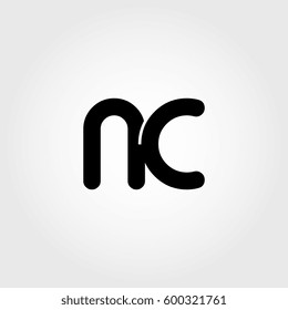 initial nc black business logo