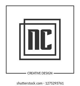 Initial NC Letter Logo Template Design