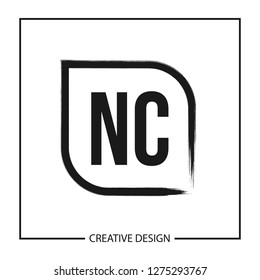 Initial NC Letter Logo Template Design