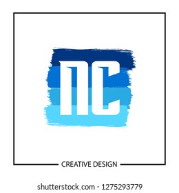 Initial NC Letter Logo Template Design