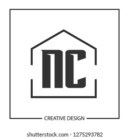 Initial NC Letter Logo Template Design