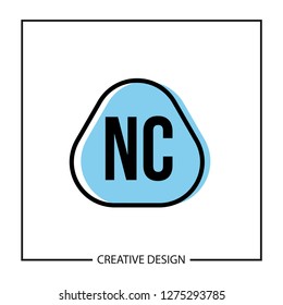 Initial NC Letter Logo Template Design