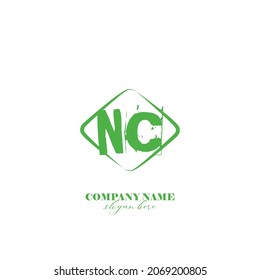 Initial NC logo brush template vector