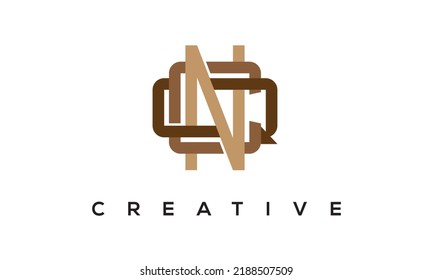 initial NCQ, QCN letters monogram, three letters creative modern typographic logo, eye catching alphabet stylish logo vector