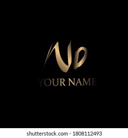 Initial ND handwriting logo template vector