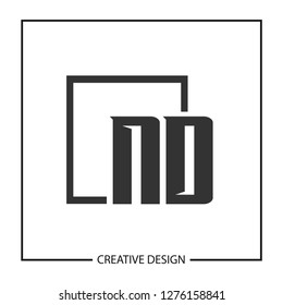 Initial ND Letter Logo Template Design