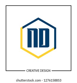Initial ND Letter Logo Template Design