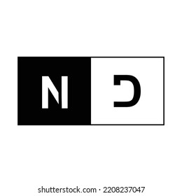 initial ND logo business letter finance signature