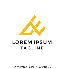 Vector de plantilla de diseño de logotipo NE inicial, EN