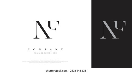 Initial NF Logo Design Vector 