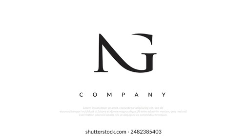 Initial NG Logo Design Vector 