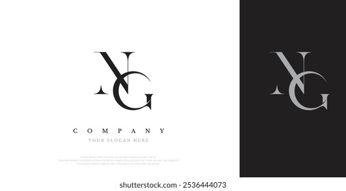 Vetor de design do logotipo NG inicial 