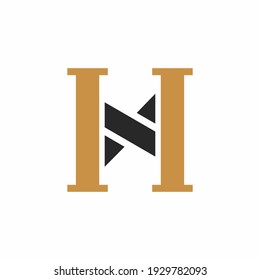 Logo inicial de la letra nh con plantilla de vector de tipografía empresarial moderna creativa. Diseño del logotipo de letras abstractas y creativas.