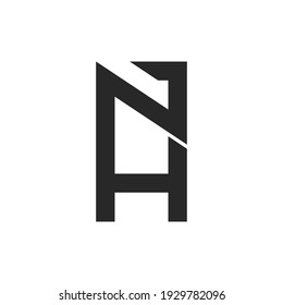 Ursprüngliches nh-Logo mit kreativer, moderner Business-Typografie-Vektorvorlage. Kreativ abstrakter Brief im Logo-Design.