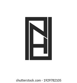 Ursprüngliches nh-Logo mit kreativer, moderner Business-Typografie-Vektorvorlage. Kreativ abstrakter Brief im Logo-Design.