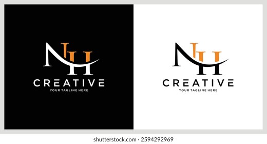 Initial NH Logo Design Vector 