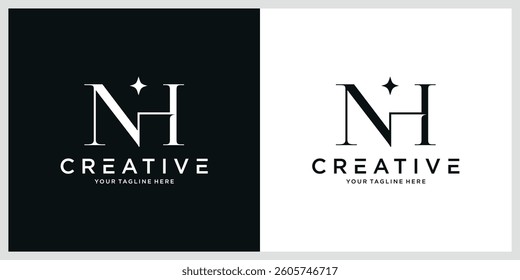Initial NH Logo Design Vector 