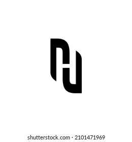 Initial NH monogram logo concept design