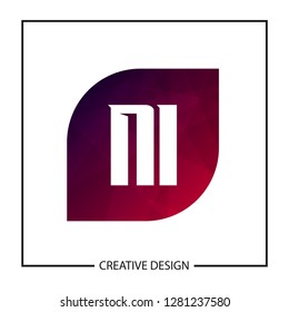 Initial NI Letter Logo Template Design