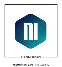 Initial NI Letter Logo Template Design