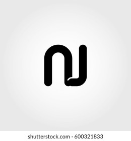 initial nj black business logo