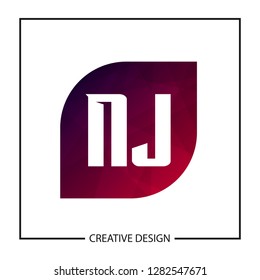 Initial NJ Letter Logo Template Design