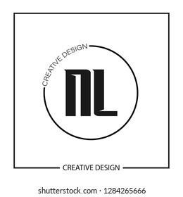 Initial NL Letter Logo Template Design