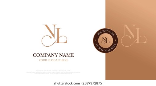 Initial NL Logo Design Vector