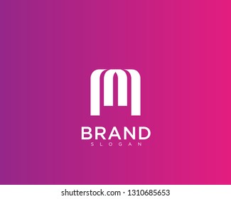 Initial NM monogram simple design logo template vector