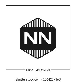Initial NN Letter Logo Template Design