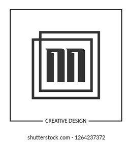 Initial NN Letter Logo Template Design