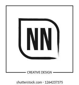 Initial NN Letter Logo Template Design