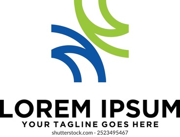 Initial NN letter modern logo