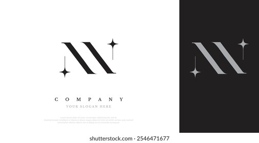 Vetor de design de logotipo NN inicial 
