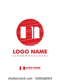 Initial NN negative space logo with circle template