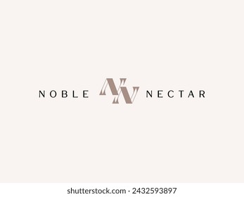 Initial NN für Noble Nectar Lady Preneur Logo Vorlage für Geschäftsfrau