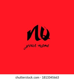 Initial-NQ-Logo-Vorlage, Vektorgrafik