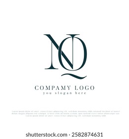  Initial NQ Letter Logo Design