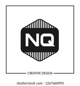 Initial NQ Letter Logo Template Design