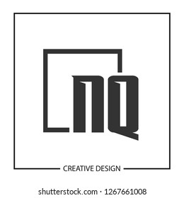 Initial NQ Letter Logo Template Design