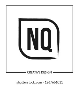 Initial NQ Letter Logo Template Design