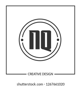 Initial NQ Letter Logo Template Design