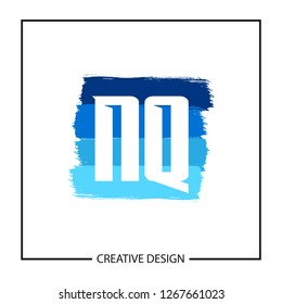 Initial NQ Letter Logo Template Design