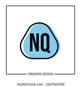Initial NQ Letter Logo Template Design