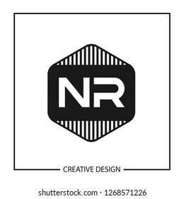 Initial NR Letter Logo Template Design