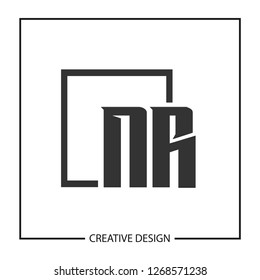 Initial NR Letter Logo Template Design
