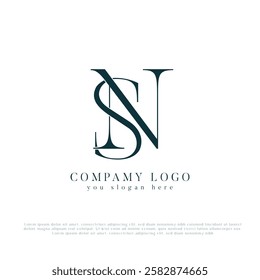  Initial NS Letter Logo Design