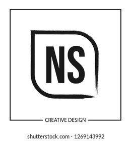 Initial NS Letter Logo Template Design