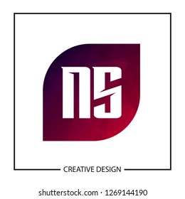 Initial NS Letter Logo Template Design