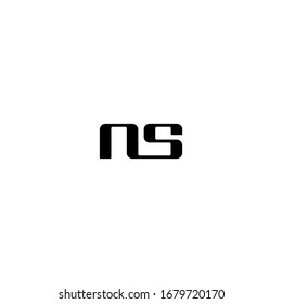 Initial Ns Letter Monogram Logo Design Stock Vector (Royalty Free ...